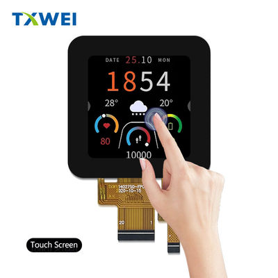 1.54 Zoll quadratischer TFT-Bildschirm mit 240 X 240 Auflösung und 400 Nits kapazitiver Touchscreen