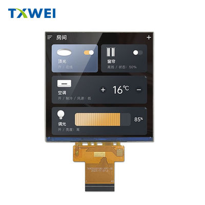 3.92 Zoll 480*480 Quadrat LCD Monitor 500cd/m2 Berührungsbildschirm Anzeigemodul