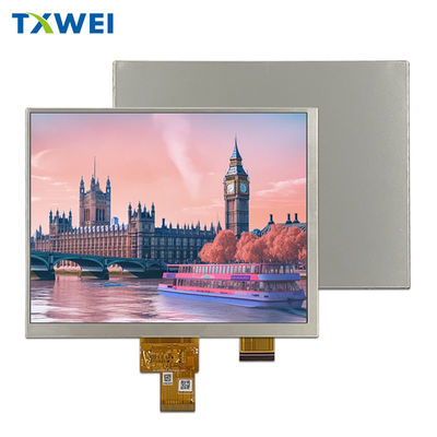 8 Zoll TFT-LCD-Bildschirm 1024 * 768 Anzeige LVDS Vollansicht