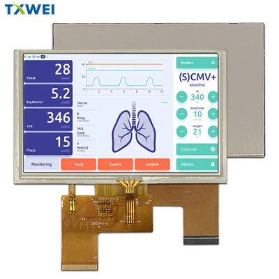 Kundenspezifischer 5-Zoll-LCD-Bildschirm mit 800 * 480 High-Definition-RGB-Schnittstellen-Bildschirm