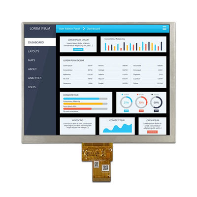 8.0 Zoll hochauflösender IPS-LCD-Bildschirm mit 1024*768 Pixeln und einem breiten Temperaturbereich